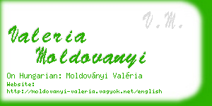 valeria moldovanyi business card